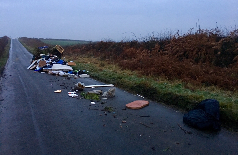 flytipping near Middle Handley