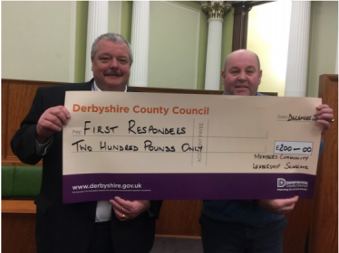 Cllr Bull (First Responders Cheque)